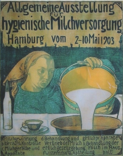 Einziges bekanntes Milchplakat von Ernst Barlach
