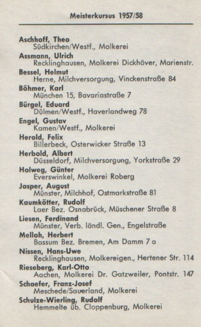 Meisterkursus 1957 / 58