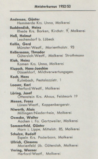 Meisterkursus 1952 / 53
