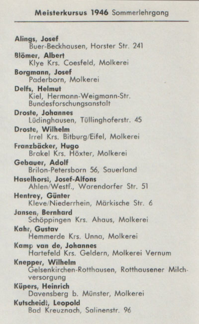 Meisterkursus 1946 Sommerlehrgang